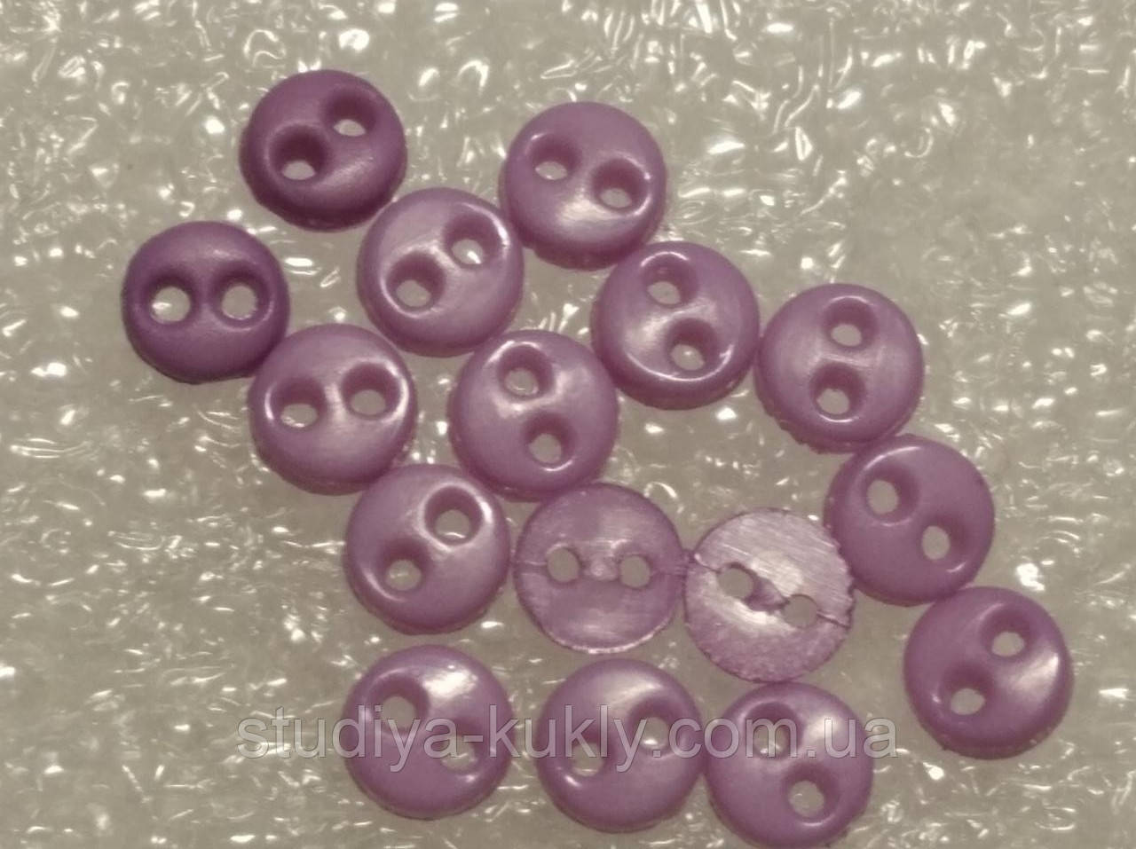 Гудзик для ляльок мікро, 4 мм, № 4.25 відтінок бузкового, фото 1