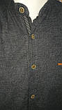 Сорочка FlyBoys чоловіча стрейчева довгий рукав воріт стійка S меланж, фото 3