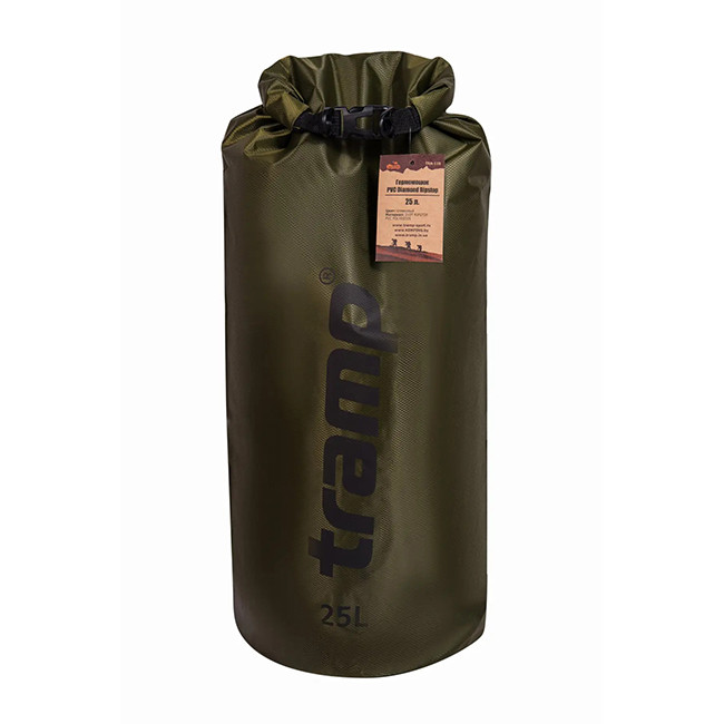 Гермомішок 25 л Tramp PVC Diamond Rip-Stop TRA-118-olive, фото 1
