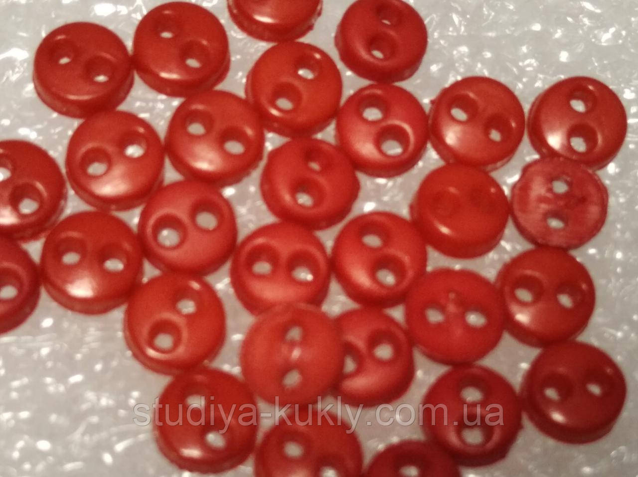 Гудзик для ляльок мікро, 4 мм, № 4.27 відтінок червоного, фото 1