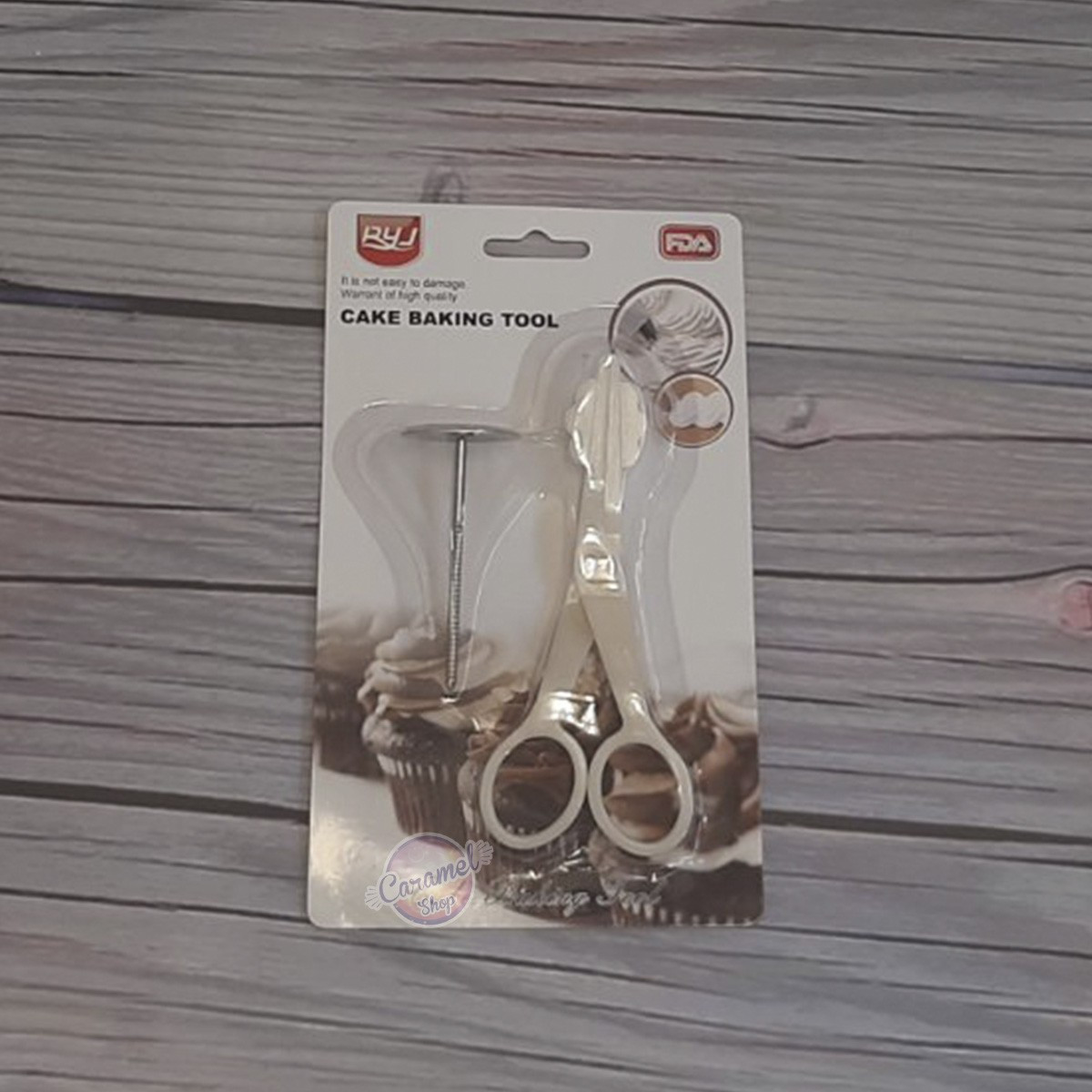 Ножиці + гвоздик кондитерський для пересаджування кремових квітів, для роботи з кремом, фото 1