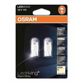 Автолампа діоди OSRAM 2850WW-BLI2 12 V W2,1X9,5D 1W 4000K SET 2 pcs.