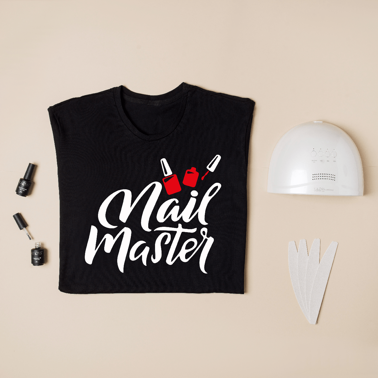 Салон краси футболка для майстра манікюру "Nail master (лаки)"