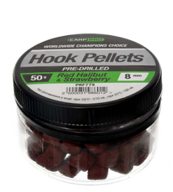 Насадочний пелети Carp Pro Pre-Drilled Pellet Red Halibut + Strawberry 8мм