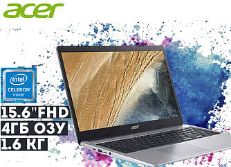 Ноутбук Acer Chromebook 315 15.6" FHD 1920х1080 (Intel Celeron N4120, 4 ГБ DDR4, Chrome OS)