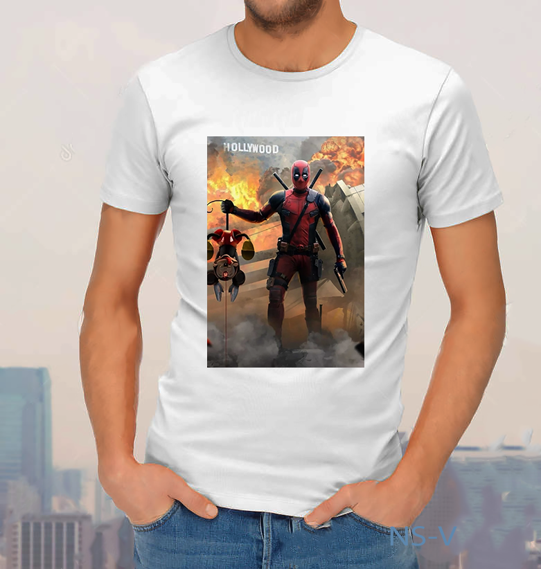 Футболка чоловіча з принтом "Дедпул проти Діснея", фото 1