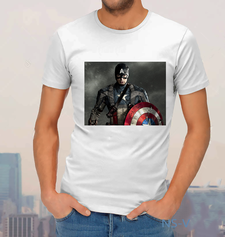 Чоловіча футболка з принтом "Капітан Америка", фото 1