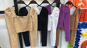 Блузка-топ із довгим рукавом жіноча модна міська літо-весна-осінь