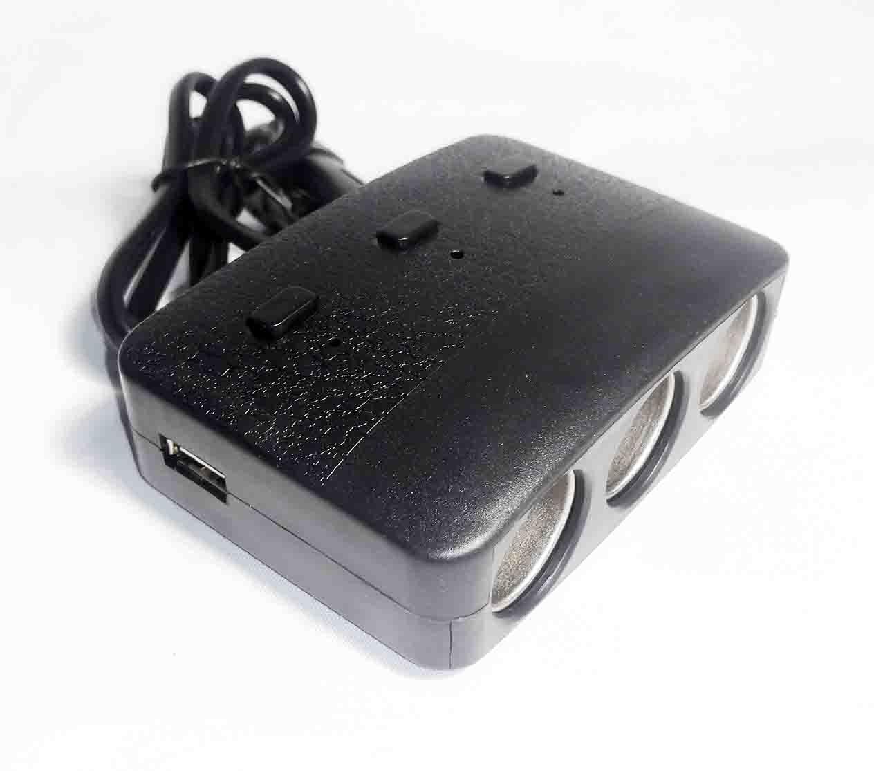 Трійник прикурювача 1635 OLESSON + 2 USB