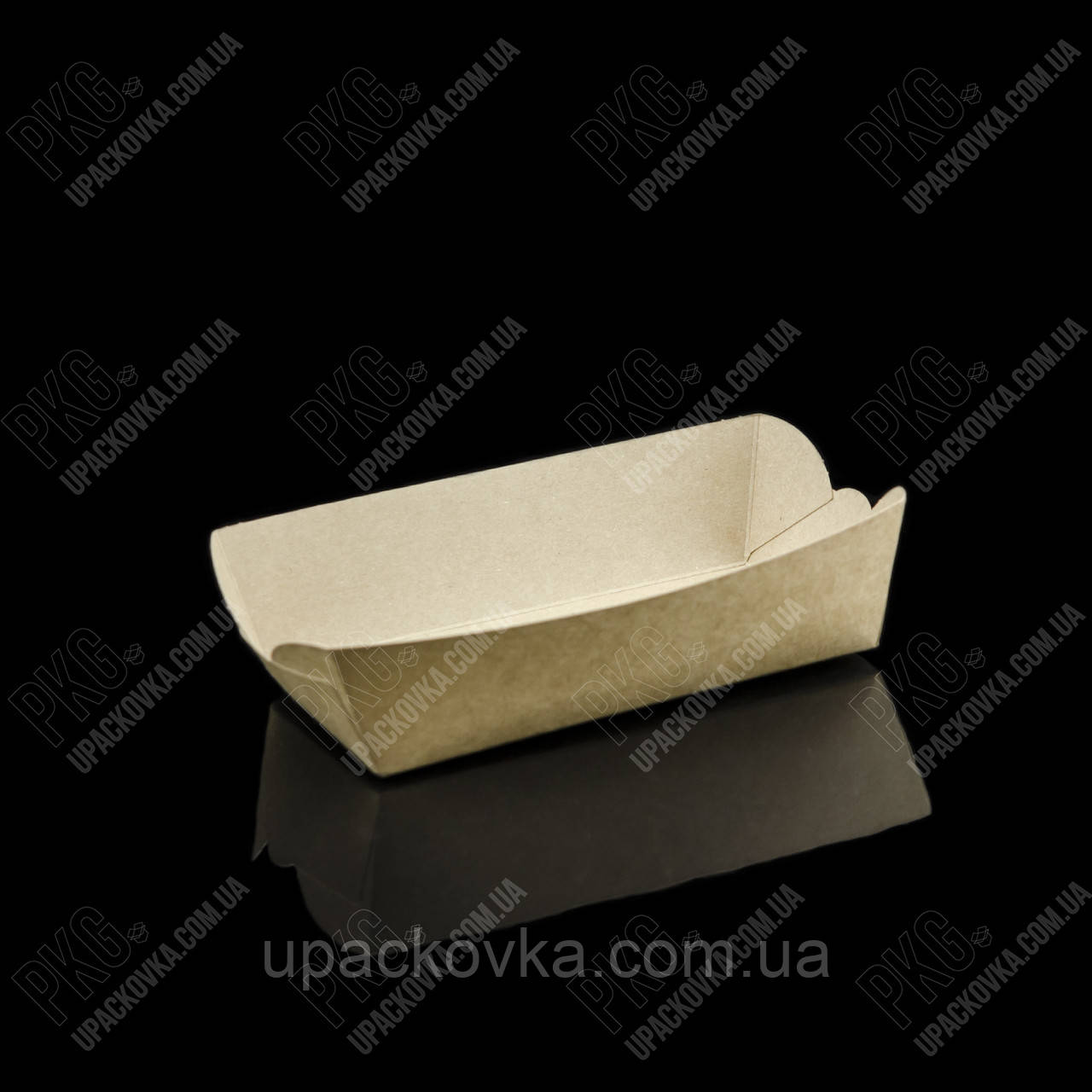Лоток човник паперовий маленький КРАФТ 164*94*40 мм, 50 шт/уп