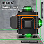БЕСПЛАТНАЯ ДОСТАВКА ! 4D Лазерний рівень Hilda 4D 16 ліній для стягування підлоги, плитки ➜ ПУЛЬТ ➜ Кронштейн, фото 5