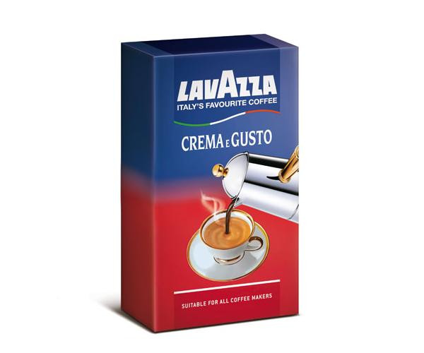 Кави меленої у вакуумній упаковці Lavazza Crema e Gusto Gusto Classico 250 г з шоколадно-горіховим присмаком