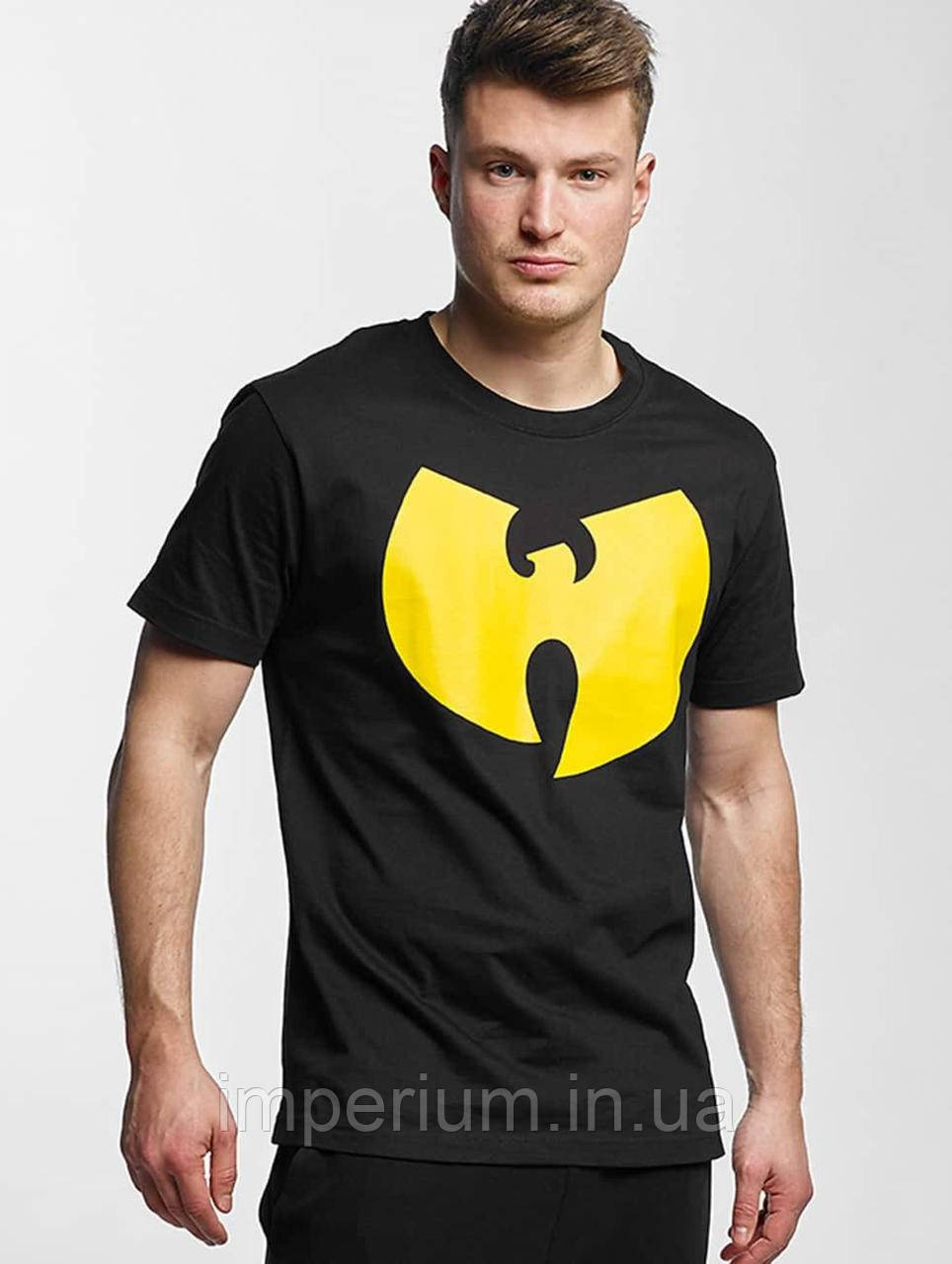 Стильна чорна футболка вутанг | Wu Tang yellow logo