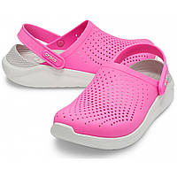 Женские кроксы Crocs LiteRide Clog Electric Pink/White