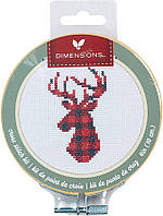 Набор для вышивания крестом Dimensions Plaid Deer 72-76048