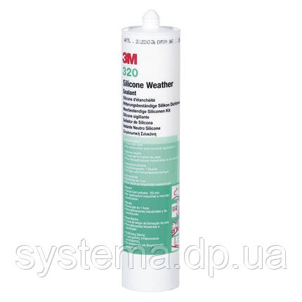 3M™ 320 - Силіконовий герметик, нейтральний, 310 мл, чорний, фото 1