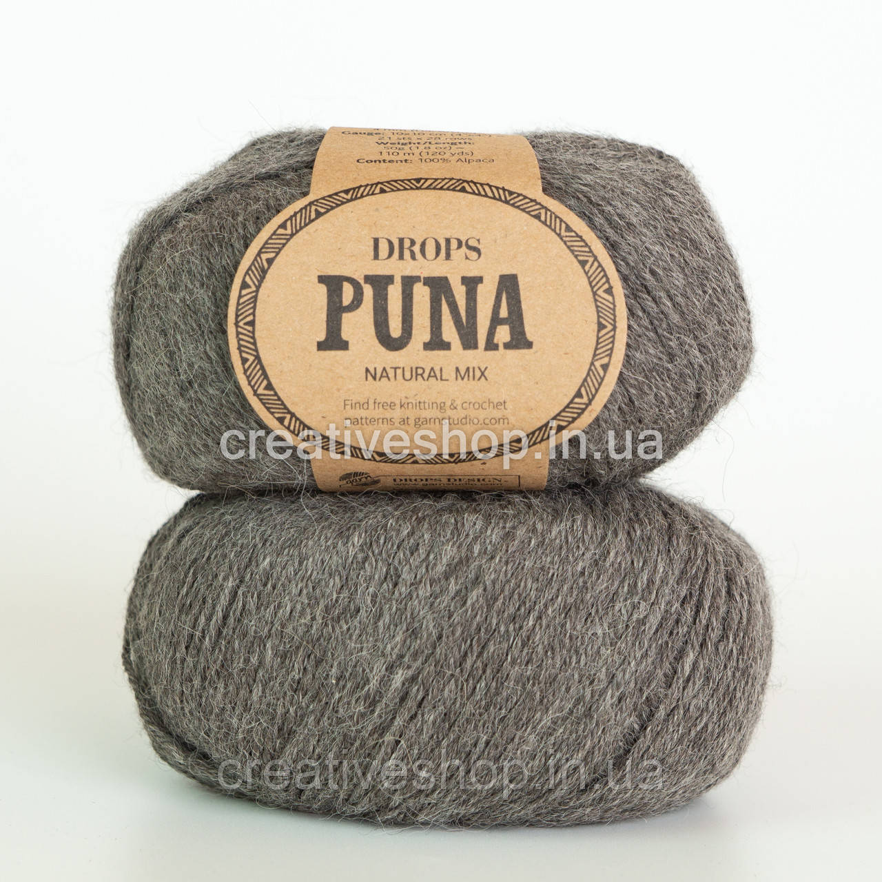 Пряжа Drops Puna (колір 05 dark grey)