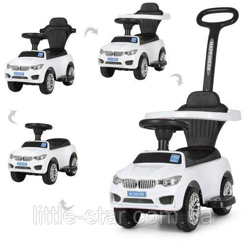 Дитяча машинка каталка толокар Bambi M 503B(MP3)-1, білий
