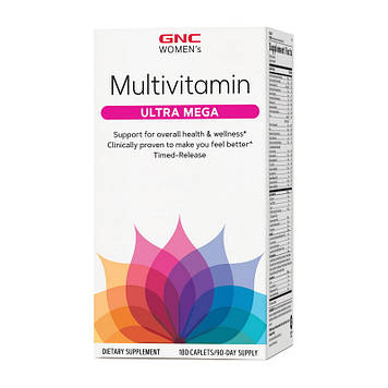 Мультивітаміни для жінок мега Ультра GNC women's Ultra Mega Multivitamin (caps 180)