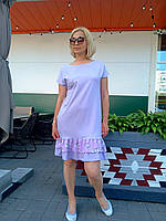 Плаття-футболка лаванда