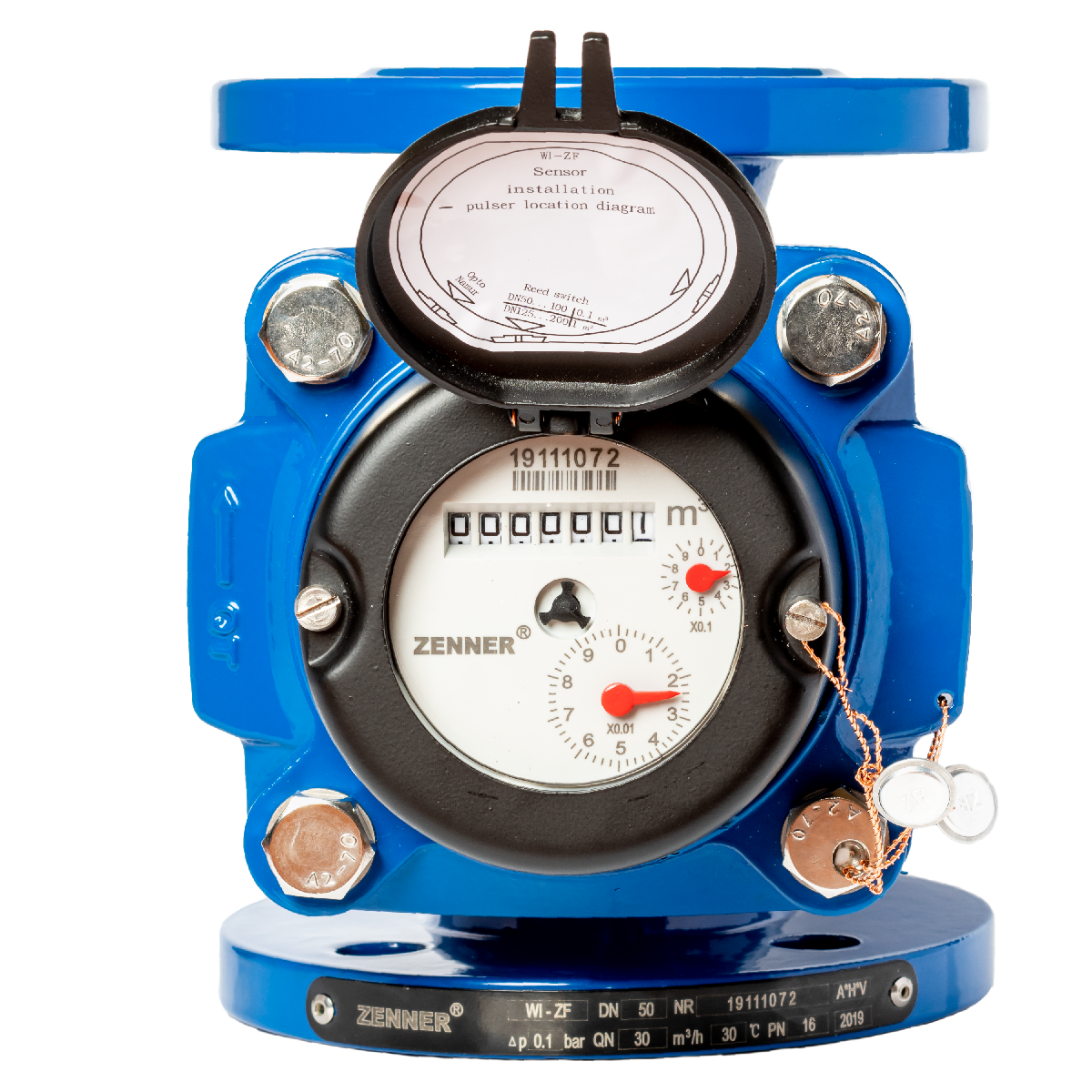 Лічильник іригаційний Ду 200 Zenner WI-ZF(Німеччина), фото 1