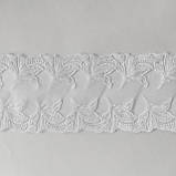 Ажурне мереживо, вишивка на сітці: білого кольору сітка, біла нитка, ширина 16 см, фото 8