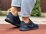 Стильні літні кросівки Nike Free Run 3.0 жіночі для тренування сіточка темно-сині, фото 5