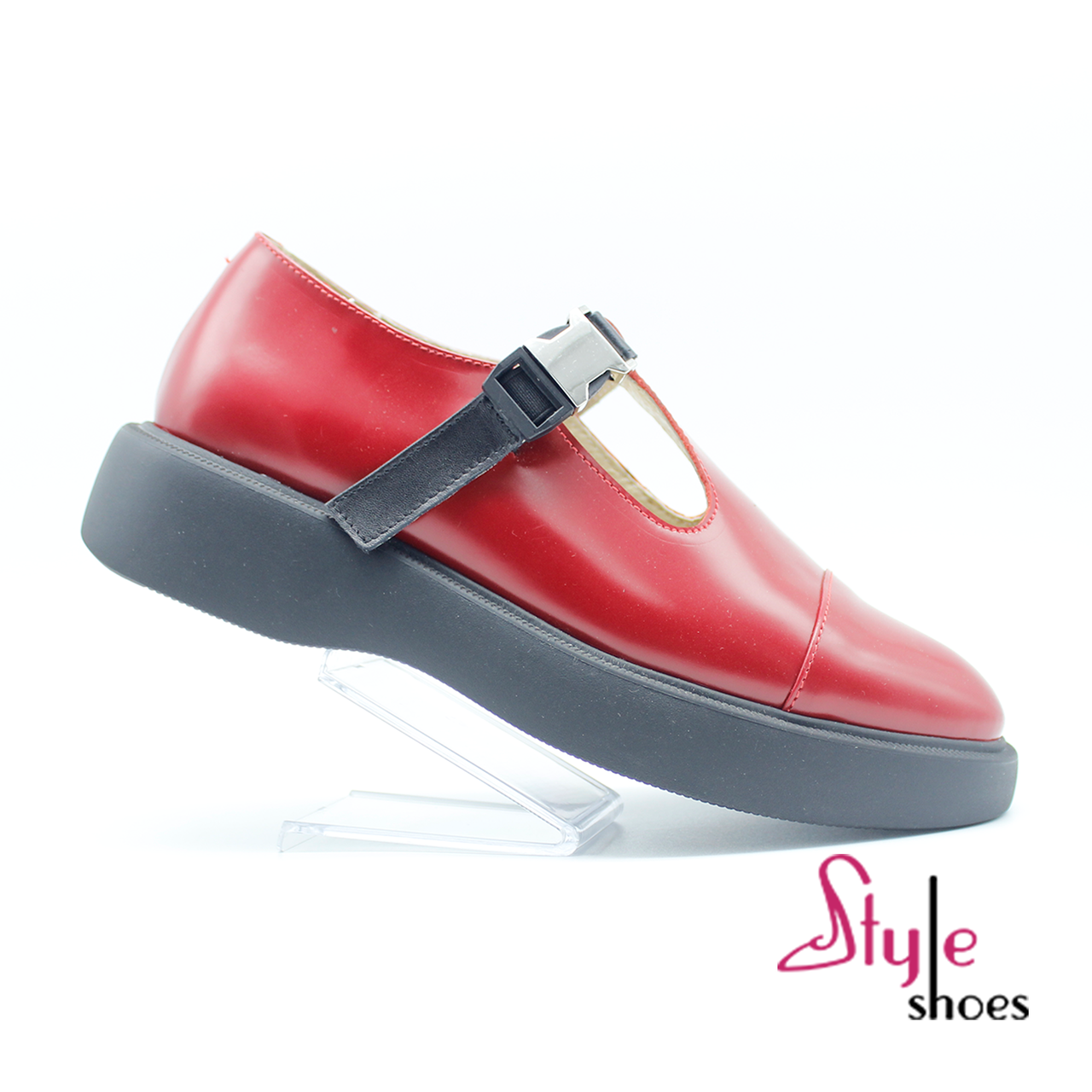 Червоні жіночі туфлі Dolly на танкетці ЕВА “Style Shoes”