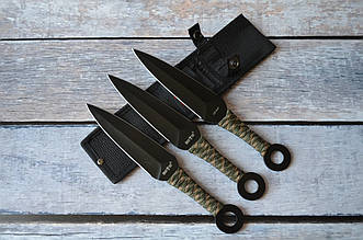 Метальні ножі Дартс (3в1), з тканинним чохлом в комплекті