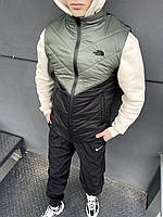 Жилетка чоловіча осіння весняна 'Clip' TNF хакі - чорна безрукавка the north face тнф