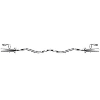 Гриф (l-1,22 м, гриф 28 мм, втулка 50 мм, 9 кг.) для штанги Олімпійський вигнутий W-подібний Zelart