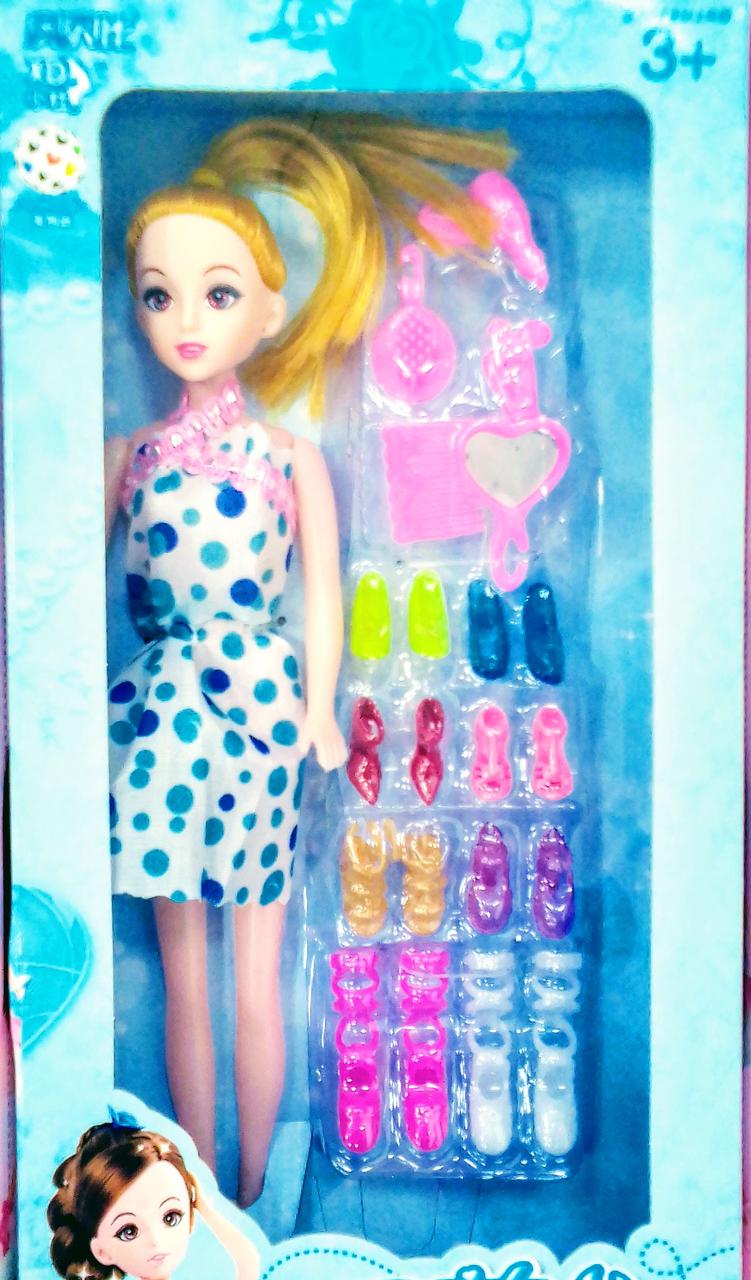 Лялька з аксесуарами блакитна, фото 1