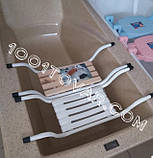 Сидіння для ванної R-Plastic, сталевий каркас + дерево, фото 4