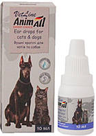 69541 AnimAll VetLine Вушні краплі для собак і котів, 10 мл