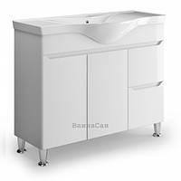 Навесная тумба в ванную с раковиной - 86 фото