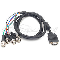 Кабель VGA на BNC(R.G.B.) + синхр.