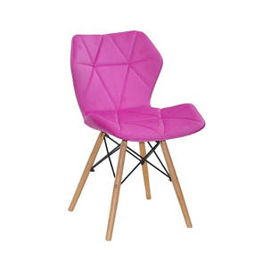 Стілець обідній в скандинавському стилі на букових ніжках GREG оксамит, колір малиновий B-1023, фото 3
