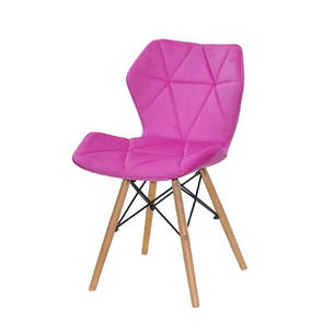 Стілець обідній в скандинавському стилі на букових ніжках GREG оксамит, колір малиновий B-1023, фото 1