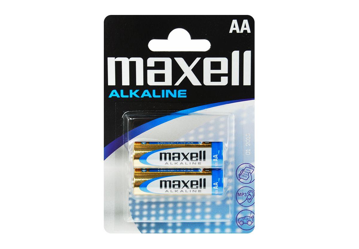 Лужна батарейка Maxell Alkaline AA/LR6 2шт/уп blister, фото 1