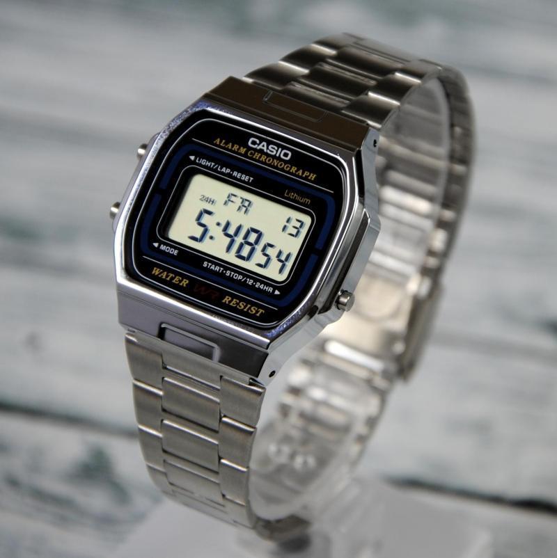 Чоловічі наручні електронні годинники Casio Silver-Black