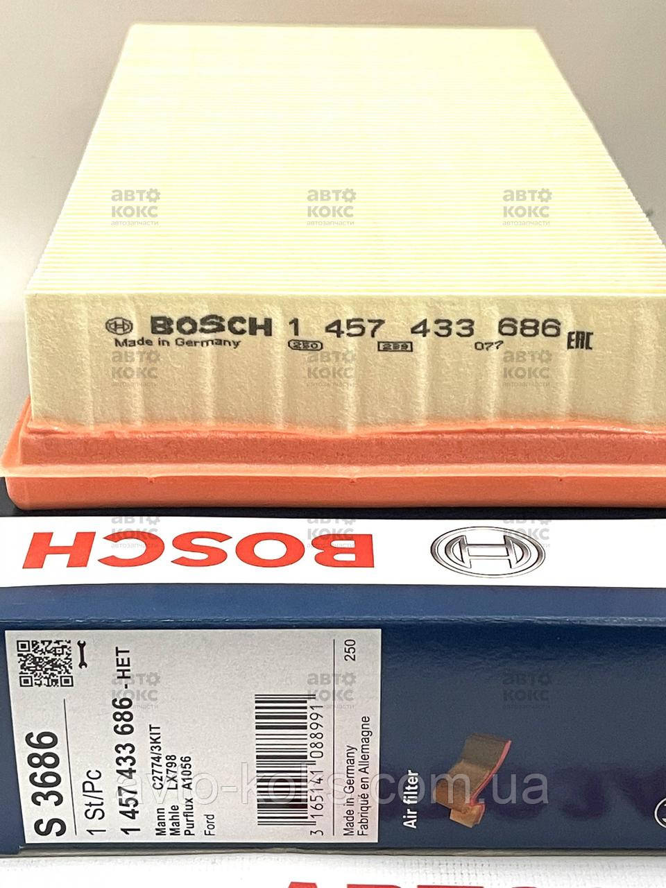 BOSCH 1457433686 Фільтр повітряний Ford Focus, фото 1