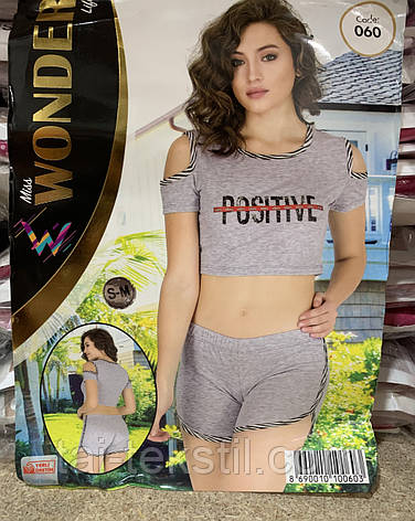 Комплект 2-ка топік з шортами якість бавовна з лайкрою т. м NEW ANGEL № 060, фото 2