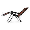 Крісло шезлонг розкладний Homart ZGC-001 120 кг + підсклянник коричневий (9397), фото 5