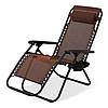 Крісло шезлонг розкладний Homart ZGC-001 120 кг + підсклянник коричневий (9397), фото 2
