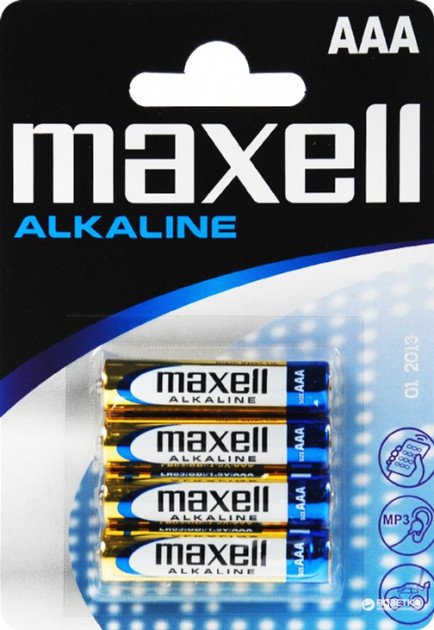 Лужна батарейка Maxell Alkaline AAA/LR03 4шт/уп blister