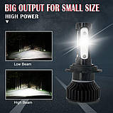 4 дiода LED лампа H7 ближне світло, дальне світло. ПРОТИТУМАНКИ, 1шт, фото 6