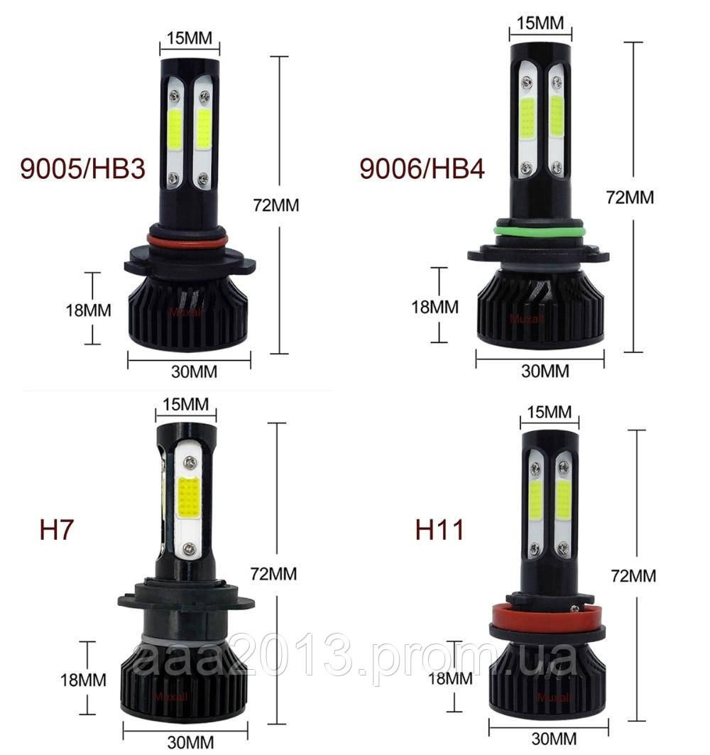 4 диода LED МИНИ лампа H7 ближний свет, дальний свет. ПРОТИВОТУМАНКИ ...