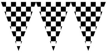 "Гоночний прапор" - Вимпел Трикутники, 10 прапорців.