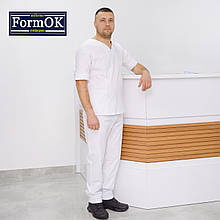 Чоловічий медичний костюм "Онуфрій" білий