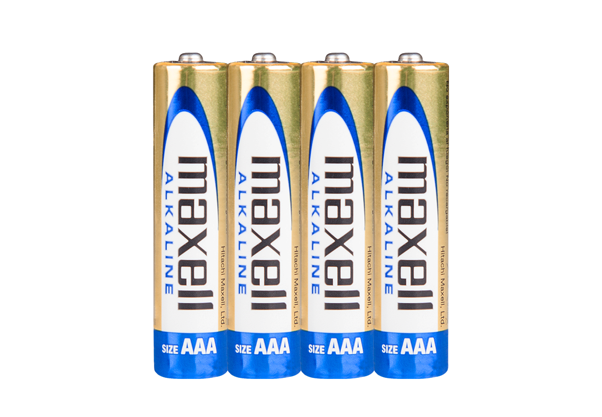 Лужна батарейка Maxell Alkaline AAA/LR03  4шт/уп shrink, фото 1